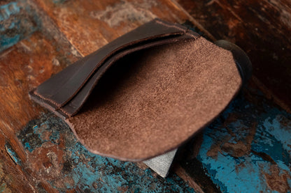 Flap Wallet. Dark brown