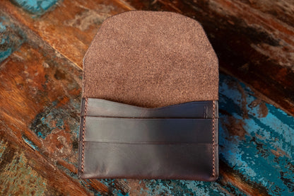 Flap Wallet. Dark brown