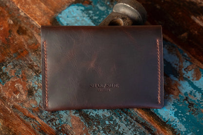 Flap Wallet. Dark brown