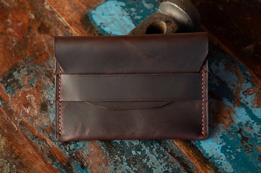 Flap Wallet. Dark brown