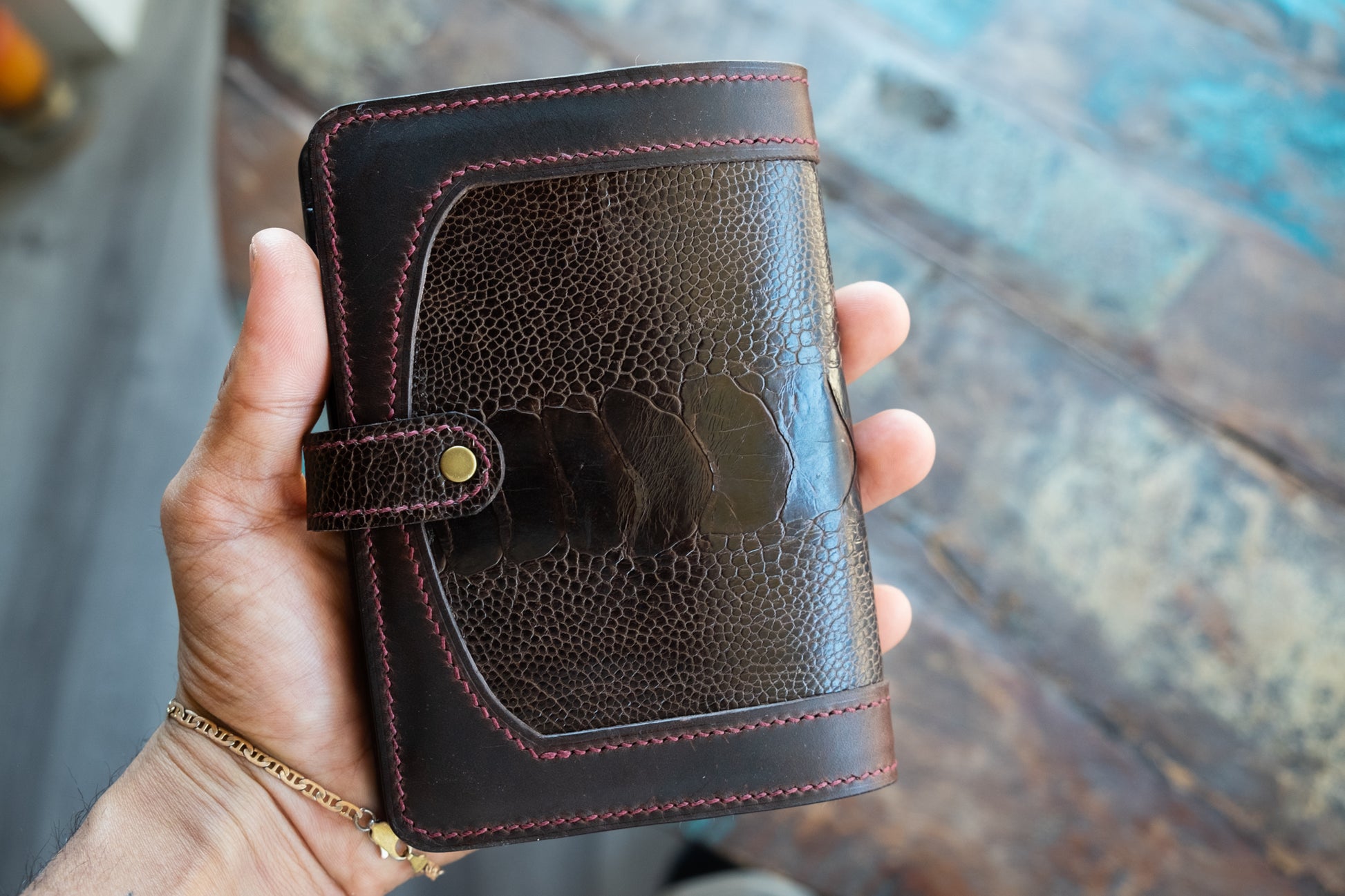 Bespoke Black Epsom Leather Wallet, Bifold Handmade W20 - Hephakee
