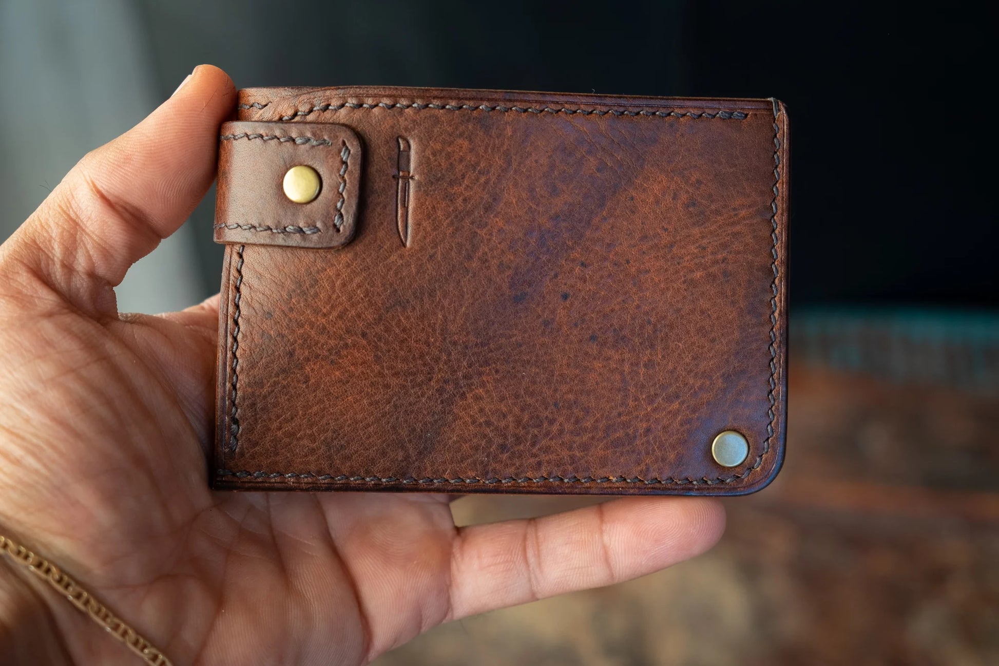 Men's Front Pocket Wallet - SUNSET LEATHER